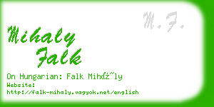 mihaly falk business card